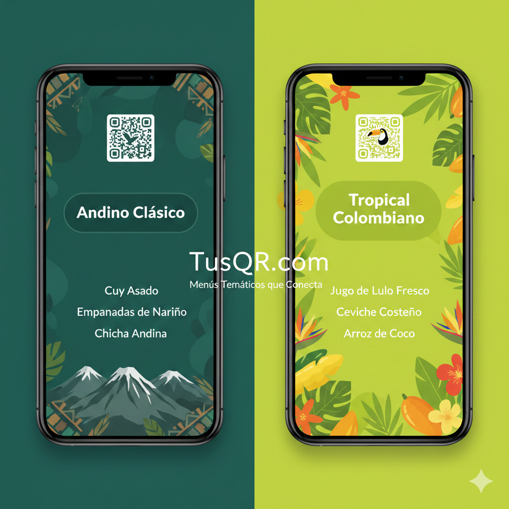 Personaliza Tus Menús con Fondos Temáticos: De Andino a Tropical